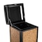 Alpine Industries 40 Gal. Steel All-Weather Stone Panel Outdoor Commercial Trash Can, Lid 471-40-STO - alternate 2